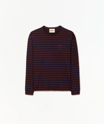 ＜PLAN C (Women)＞ジャージ　ストライプオーバーサイズ　ロングスリーブＴシャツ　５２．ＴＨＣＪＦ５１ＫＳ０ＴＪ０２９